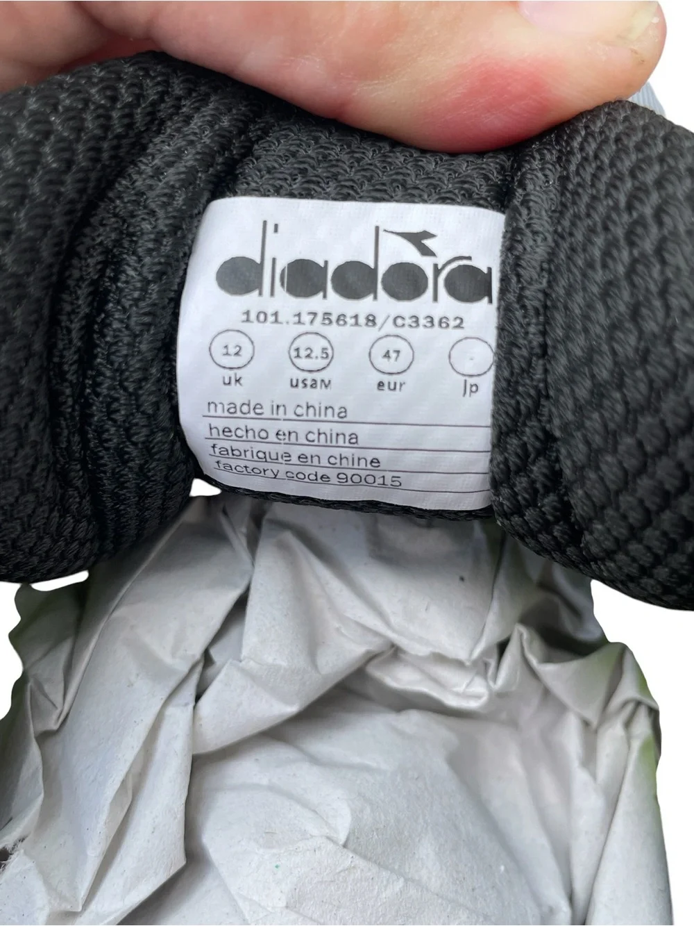 Diadora‎ Mythos Blushield 5 Sneakers, Steel Grey/Black/Volt, Size 12.5, NWOT